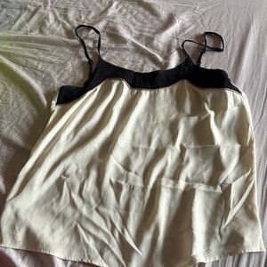 LOFT Black and Cream Camisole